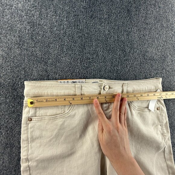 NWT Seven7 Jeans Slim Straight Ivory High Rise Denim Pants Fitted Hips Ladies - Picture 15 of 16